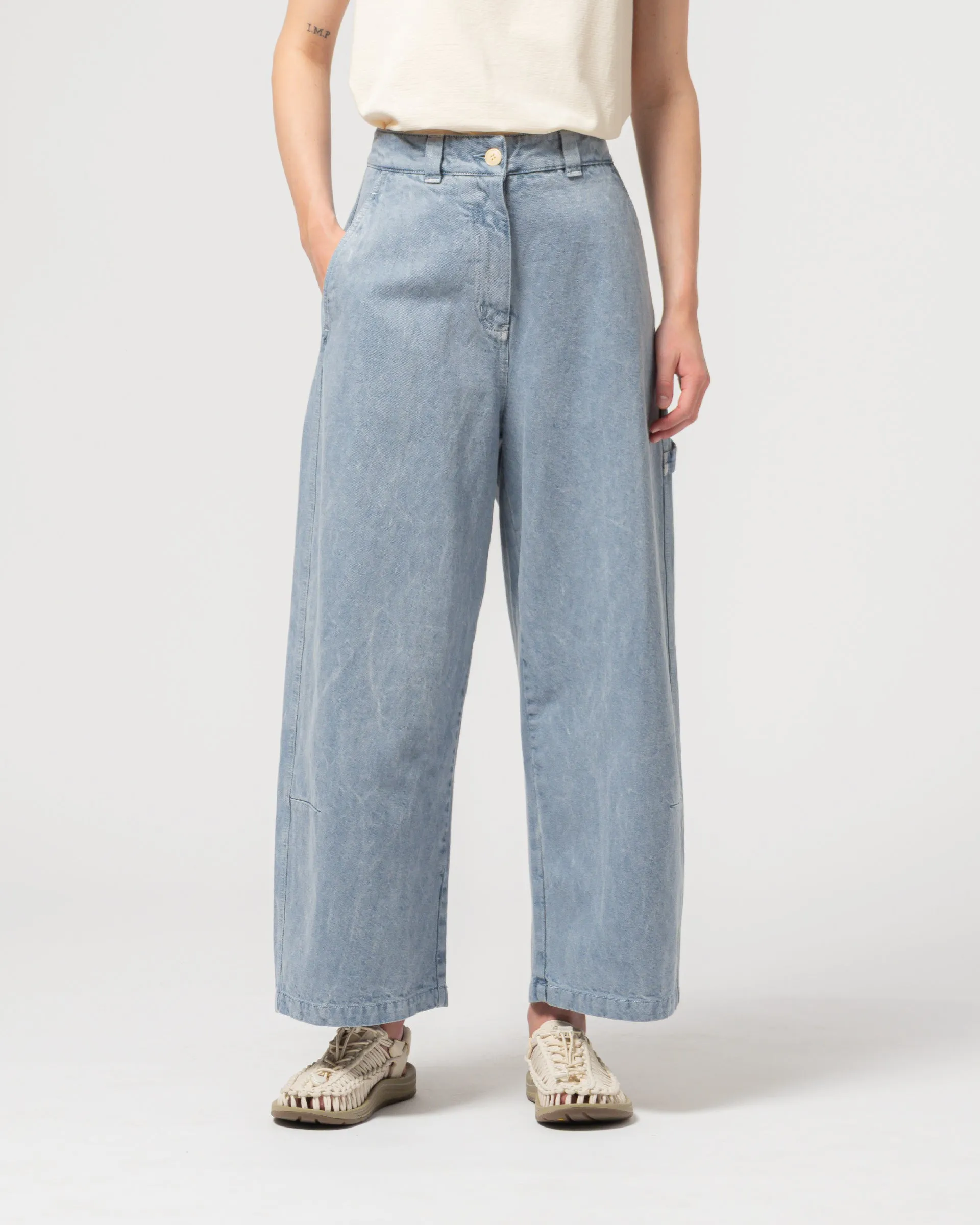 G.o.D Submarine Chino Color Denim Pearl Blue sold by Eat Dust