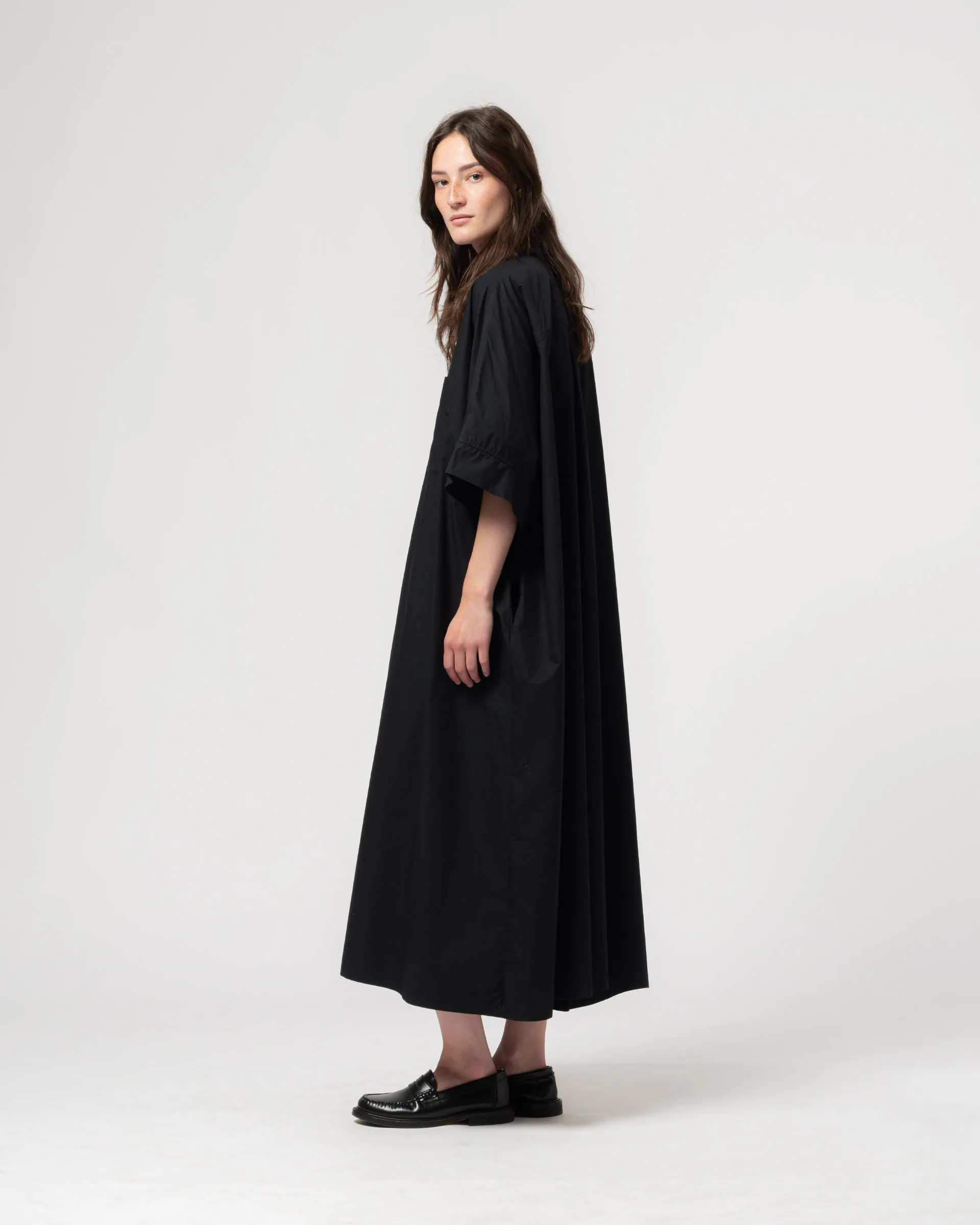 G.o.D Shirt Dress Light Popeline Black sold by Eat Dust
