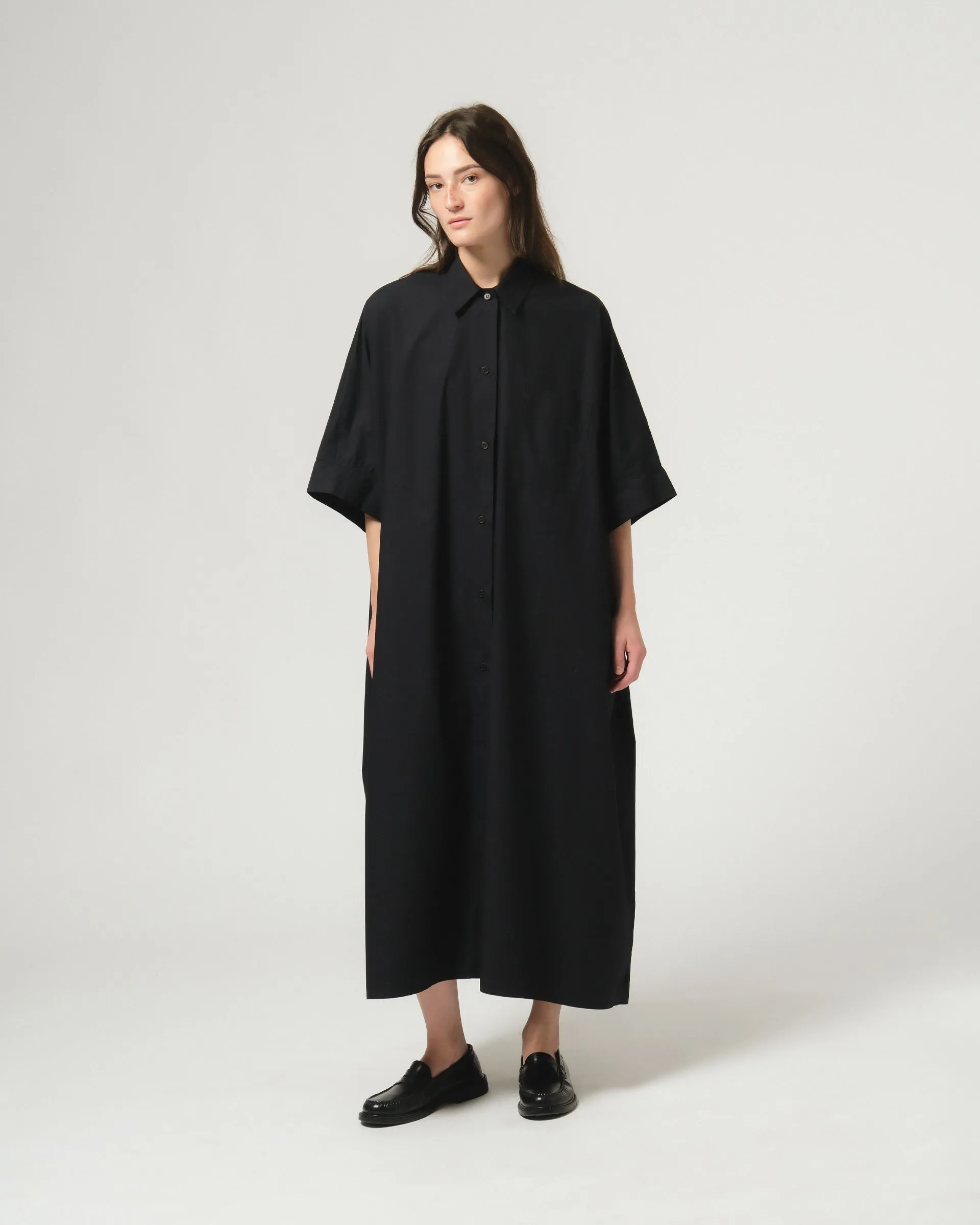 G.o.D Shirt Dress Light Popeline Black sold by Eat Dust product image thumbnail 5