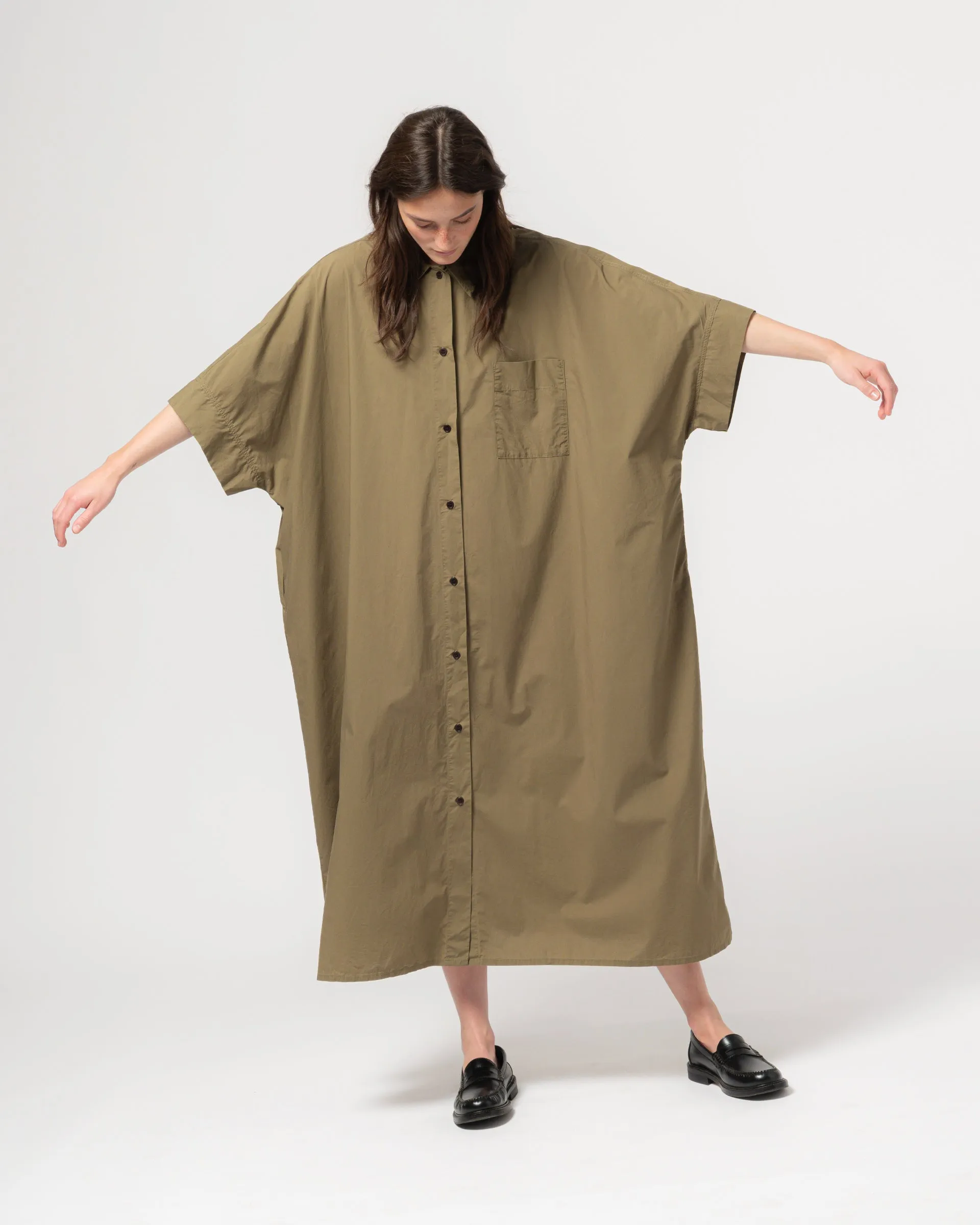 G.o.D Shirt Dress Light Popeline Canteen Green sold by Eat Dust product image thumbnail 3