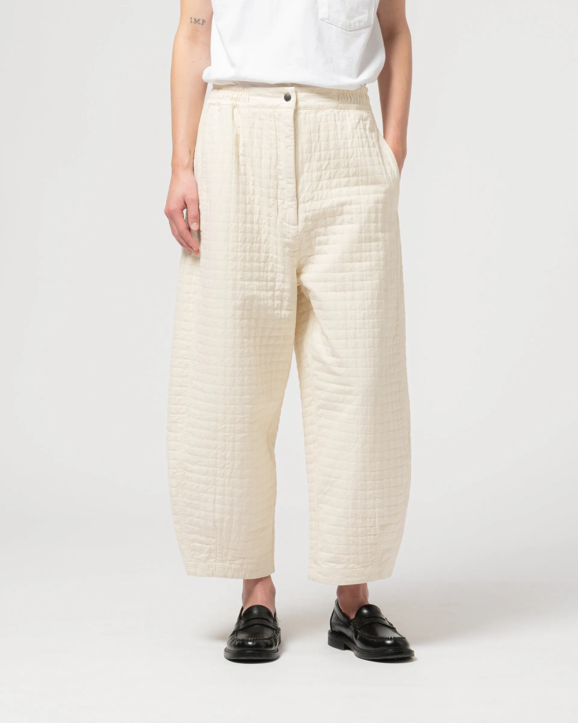 G.o.D Karate Pants Sashiko Cotton Wheat sold by Eat Dust