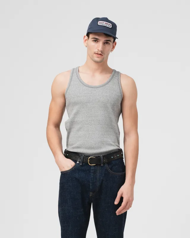 Tank Top Military Rib Grey Melange made by Eat Dust