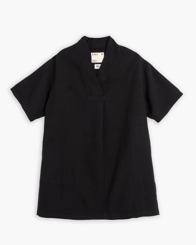 G.o.D Toku Dress Double Cotton Black made by Eat Dust