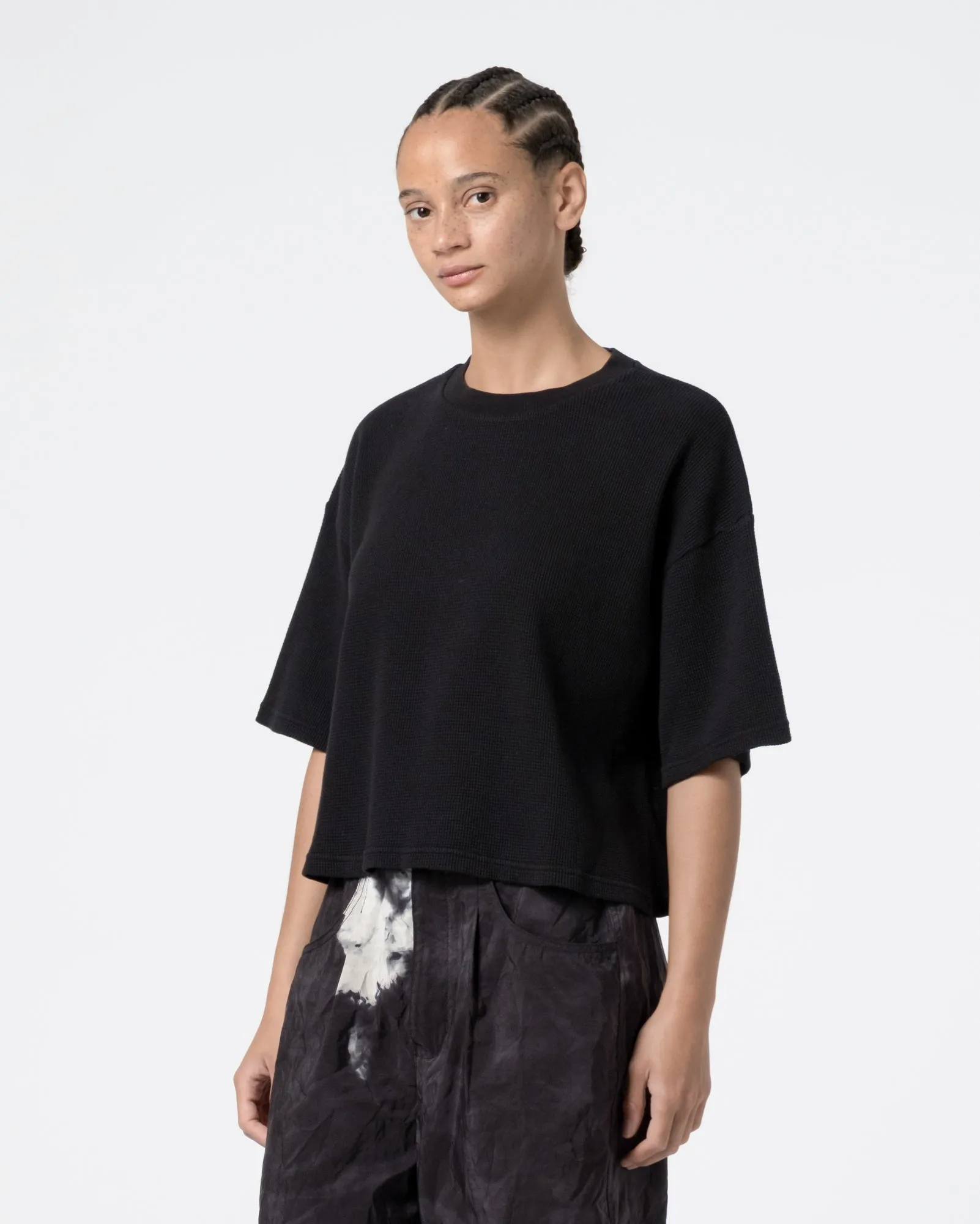 G.o.D Big T Cropped Waffle Jersey Black sold by Eat Dust product image thumbnail 5