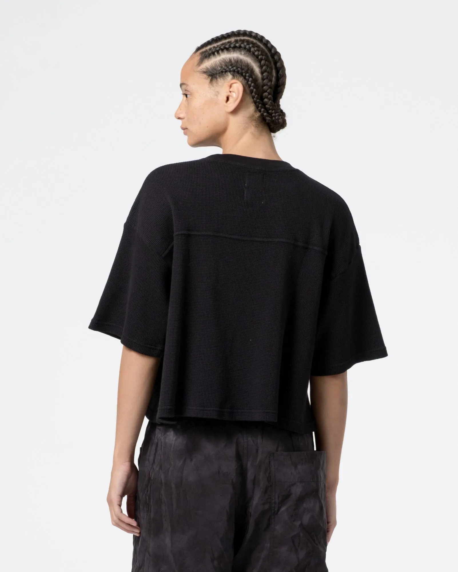 G.o.D Big T Cropped Waffle Jersey Black sold by Eat Dust product image thumbnail 3