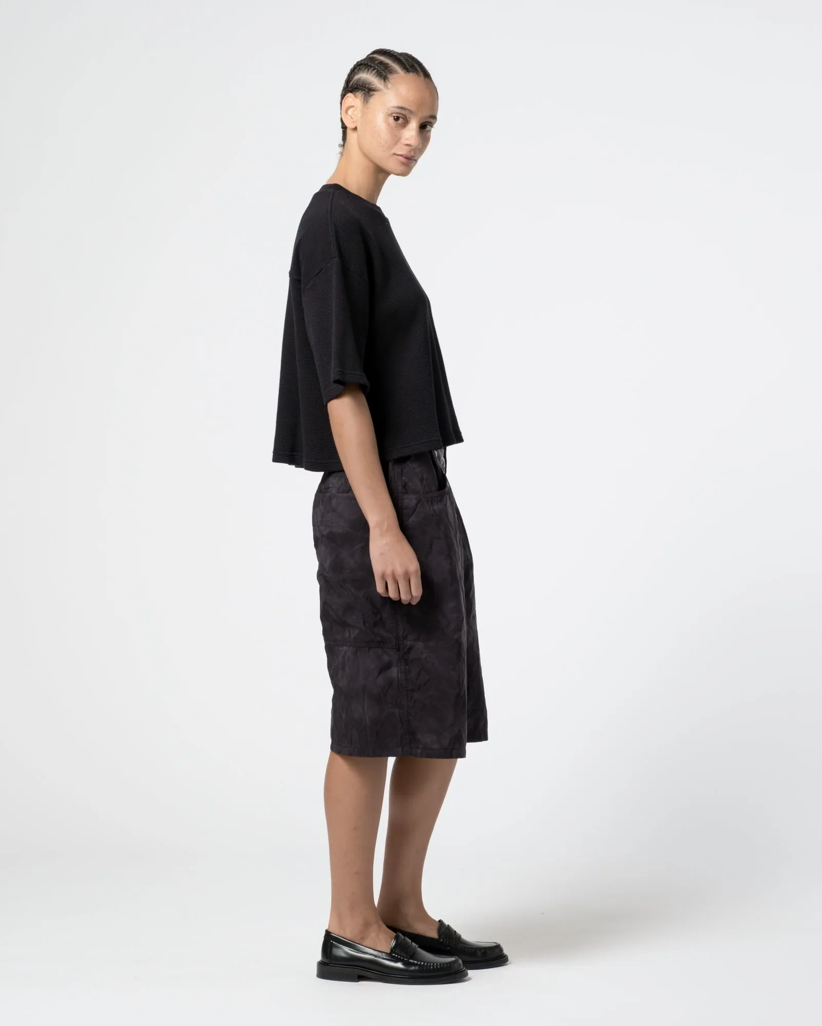 G.o.D Big T Cropped Waffle Jersey Black sold by Eat Dust product image thumbnail 2