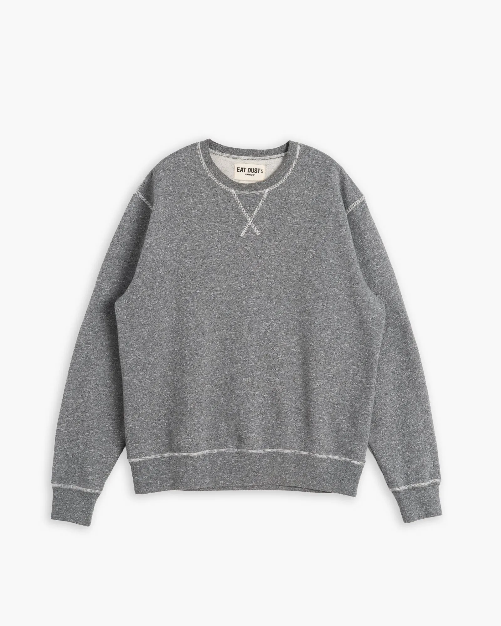 Core Skull Sweat Organic Fleece Grey Melange sold by Eat Dust