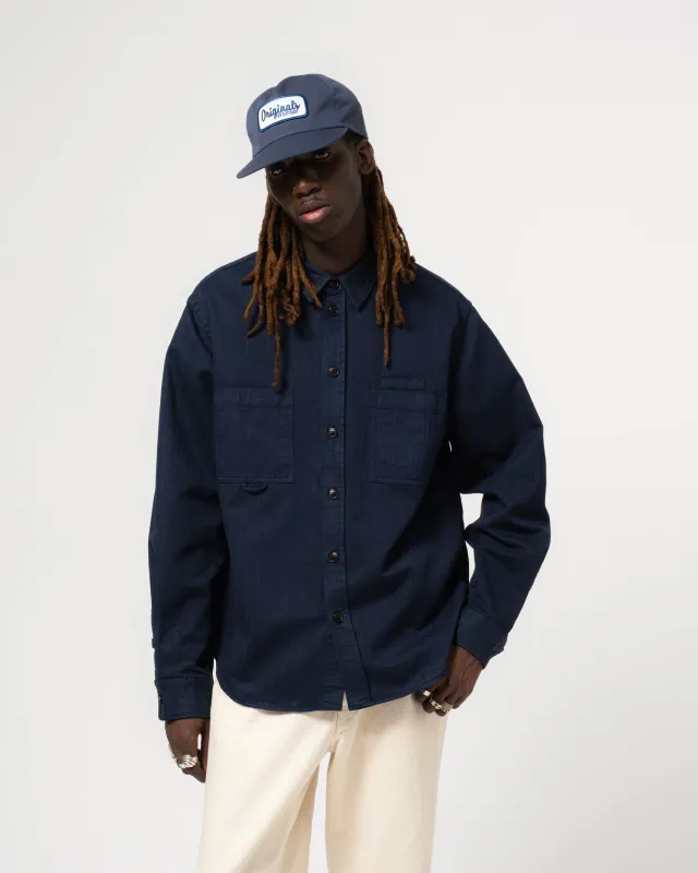 Combat Shirt Chevron India Blue made by Eat Dust