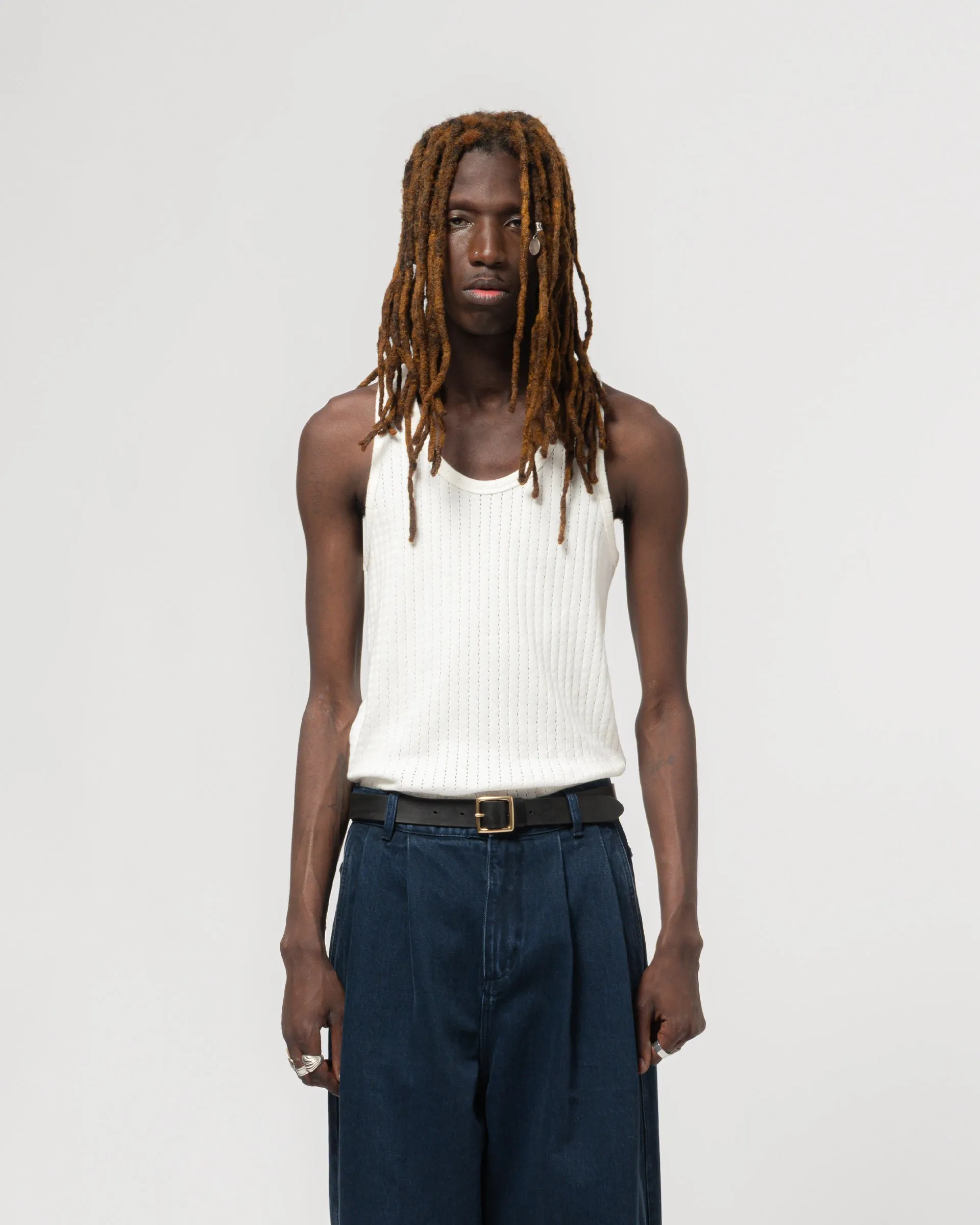 Tank Top Mesh Cotton White sold by Eat Dust