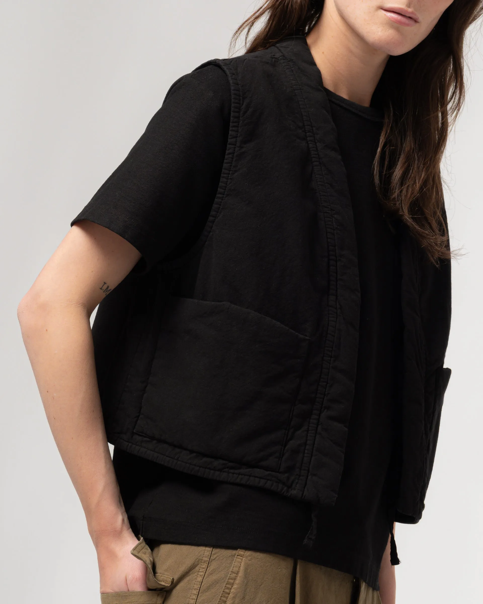 G.o.D Cork Vest Padded Cotton Faded Black sold by Eat Dust product image thumbnail 4