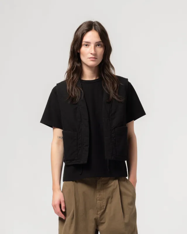G.o.D Cork Vest Padded Cotton Faded Black made by Eat Dust