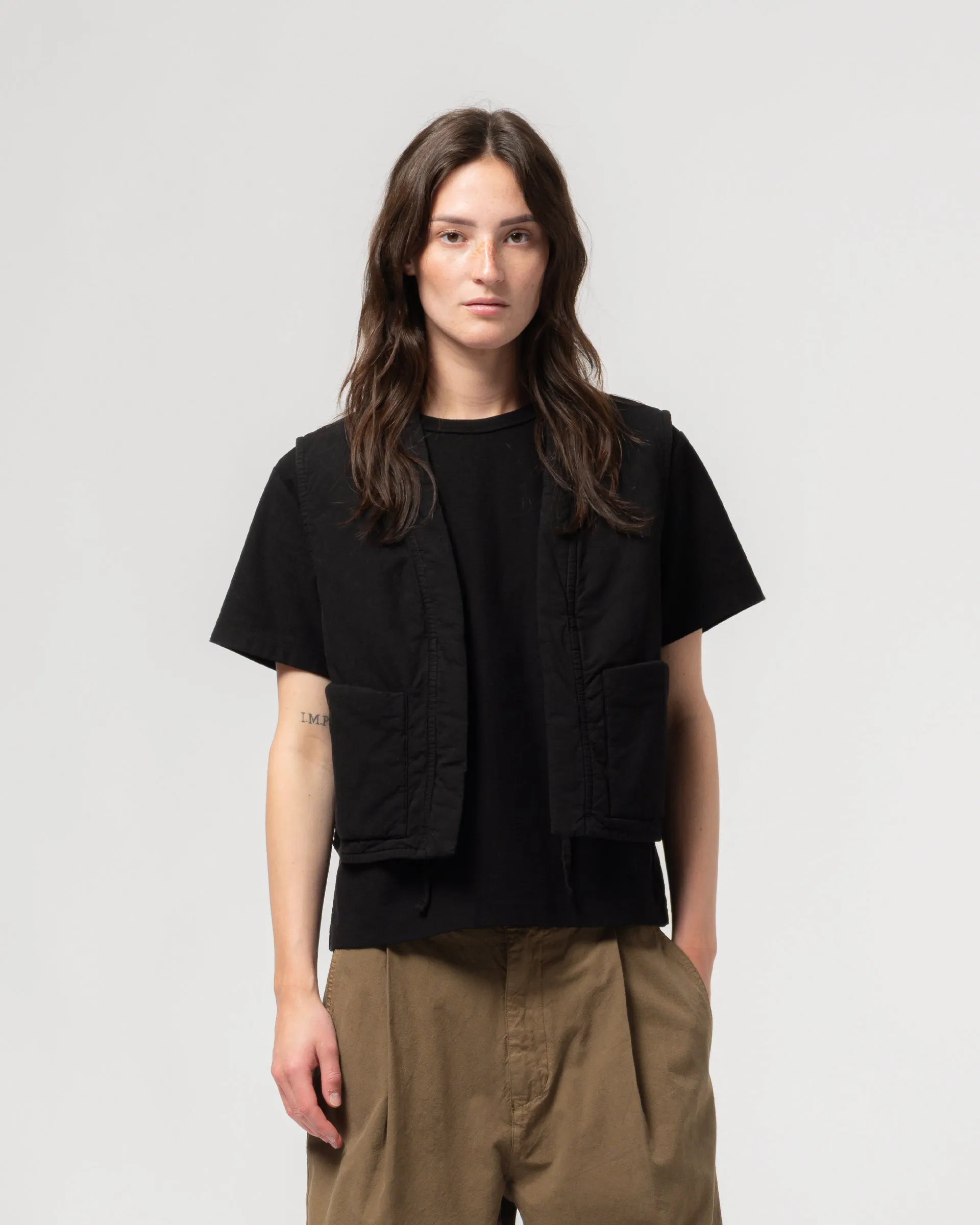 G.o.D Cork Vest Padded Cotton Faded Black sold by Eat Dust