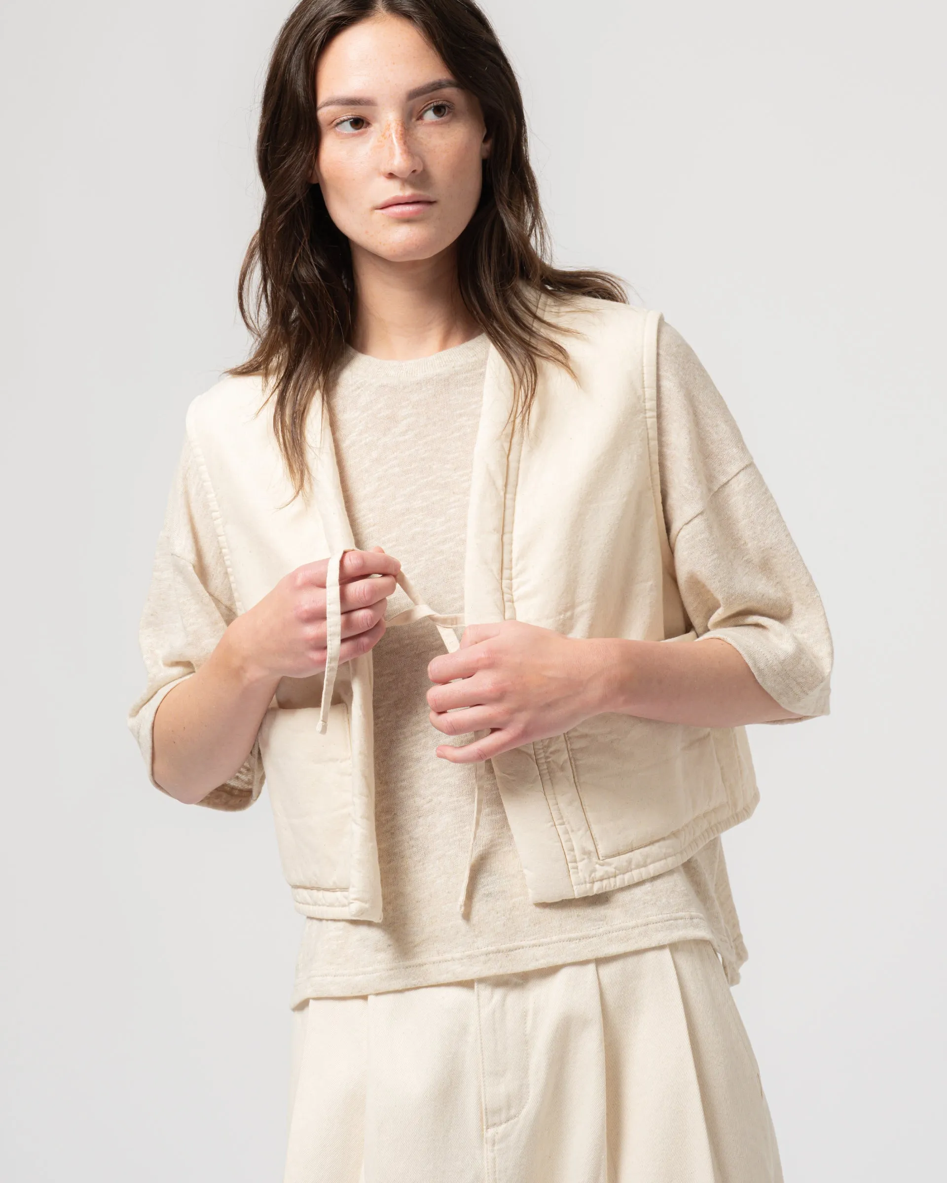 G.o.D Cork Vest Padded Cotton Ecru sold by Eat Dust product image thumbnail 4