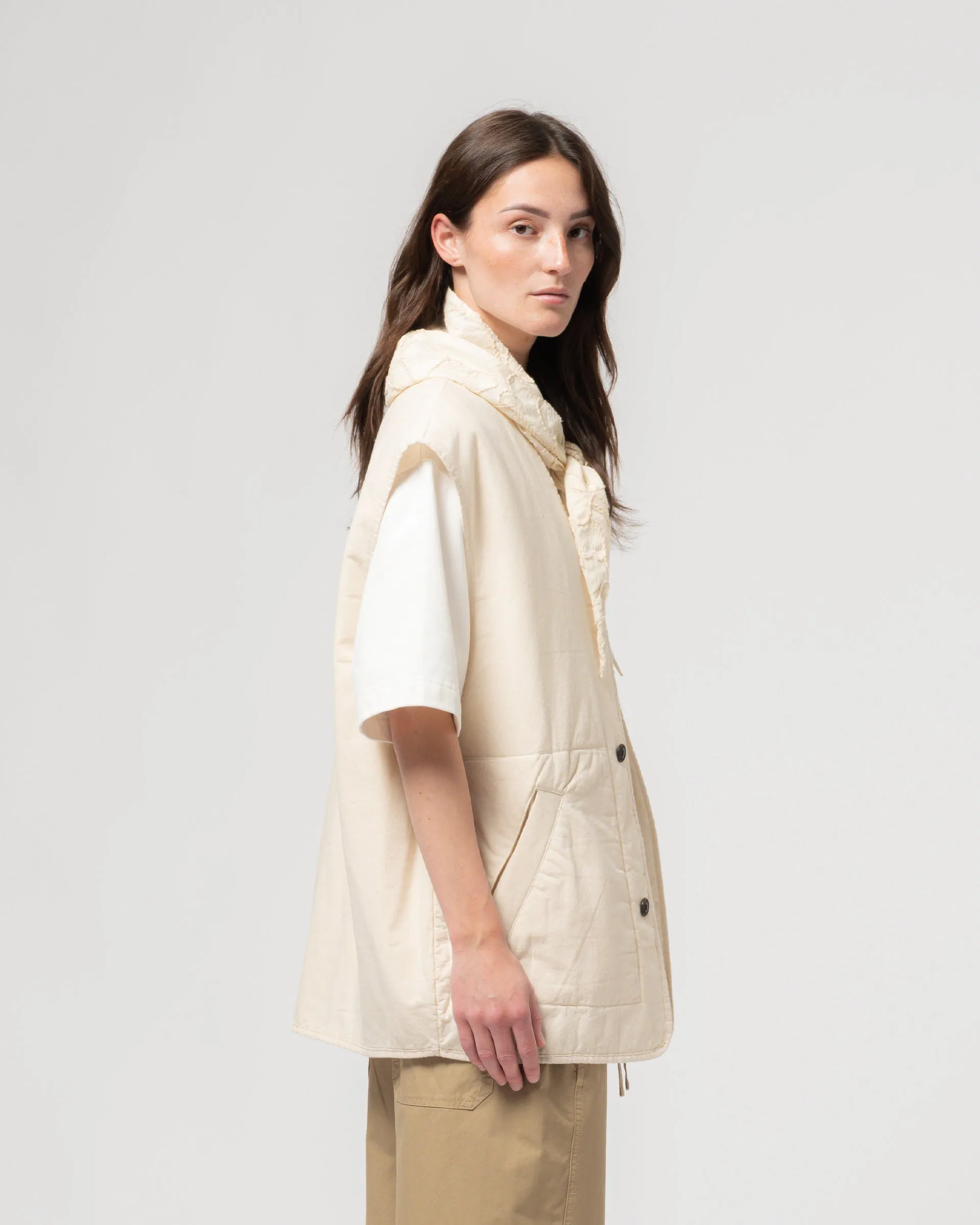 G.o.D Ridge Vest Padded Cotton Ecru sold by Eat Dust product image thumbnail 3