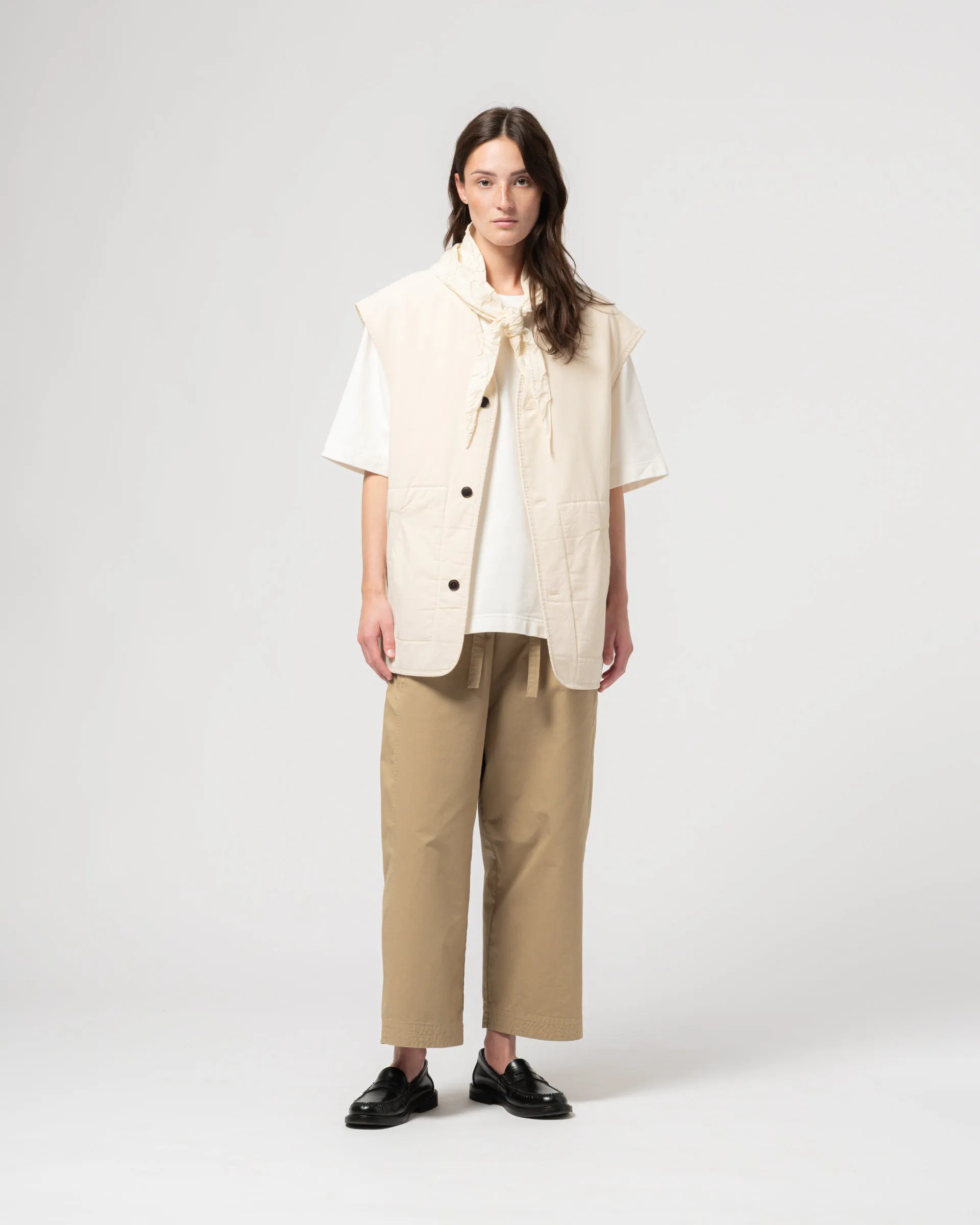 G.o.D Ridge Vest Padded Cotton Ecru sold by Eat Dust product image thumbnail 2