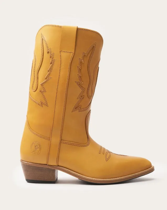 LBG Santiago Boot Naturel with Inlay made by La Botte Gardiane