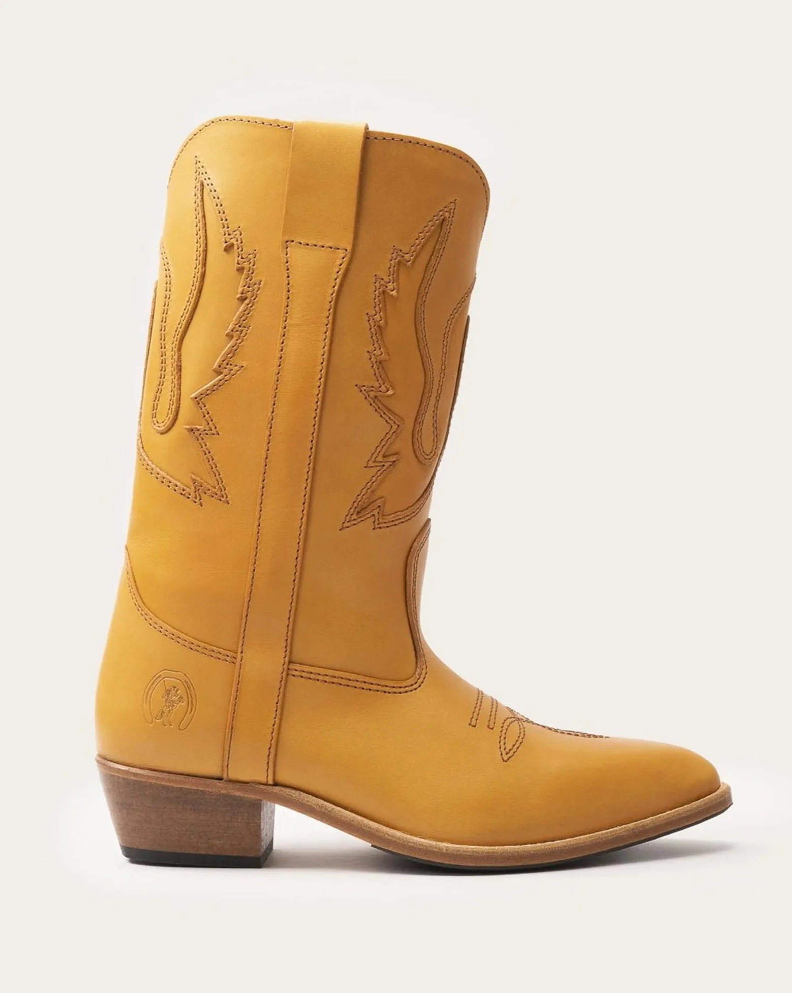 LBG Santiago Boot Naturel with Inlay sold by Eat Dust