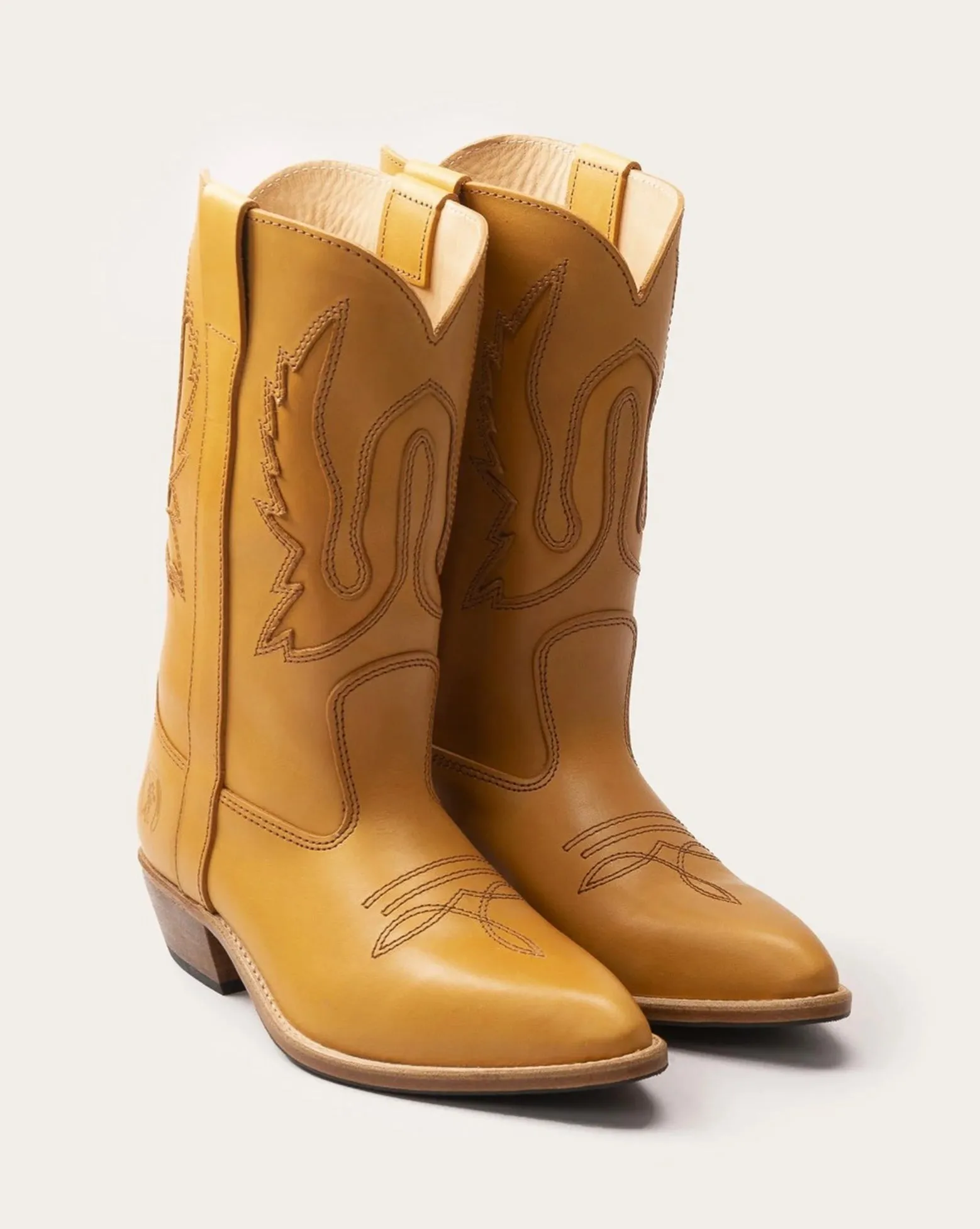 LBG Santiago Boot Naturel with Inlay sold by Eat Dust product image thumbnail 2