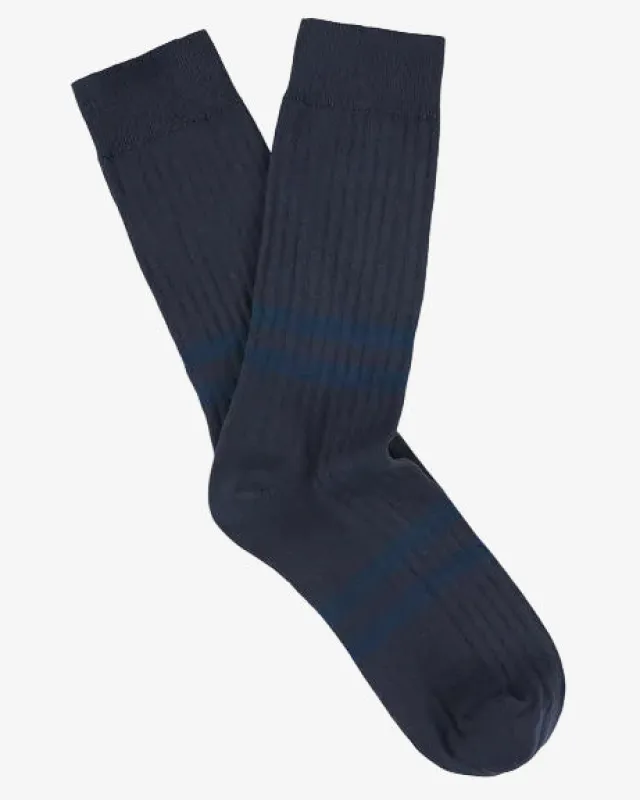 Escuyer Stripes Socks Blue/Blue made by Escuyer