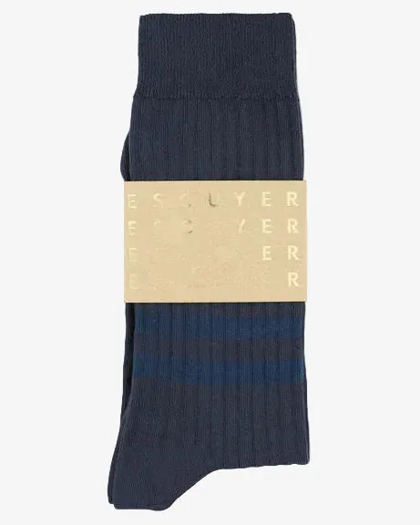 Escuyer Stripes Socks Blue/Blue sold by Eat Dust product image thumbnail 2