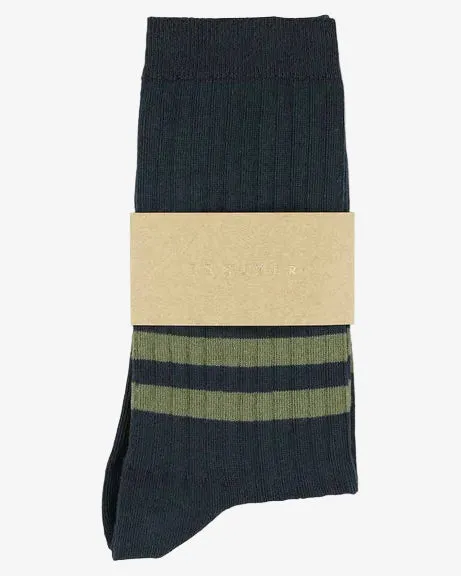 Escuyer Stripes Socks Off Blue / Olive sold by Eat Dust product image thumbnail 2