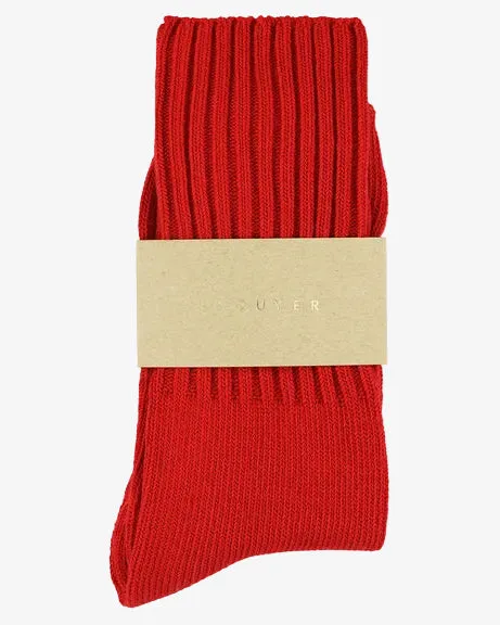 Escuyer Women's Crew Socks Bright Red sold by Eat Dust product image thumbnail 2