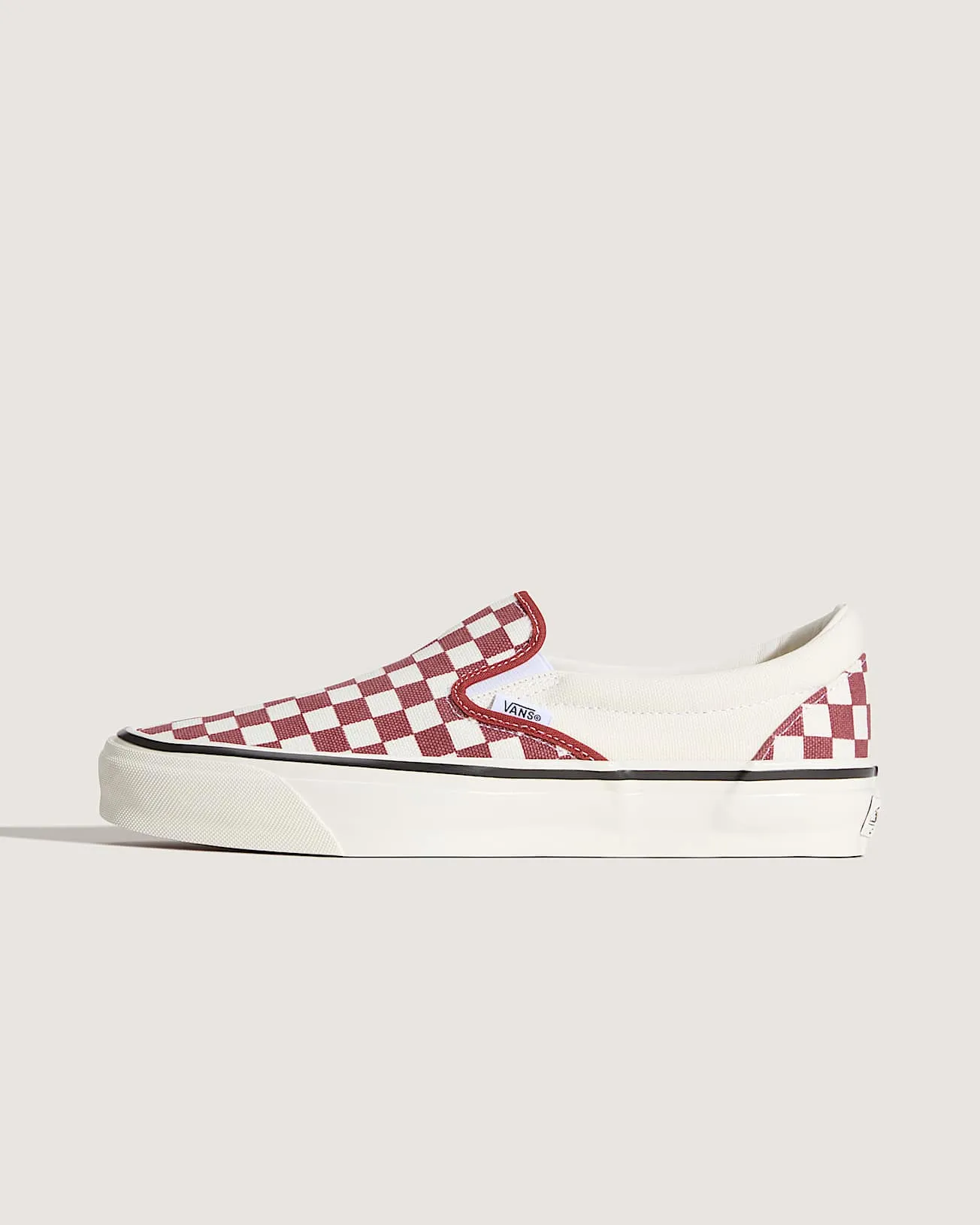 Vans LX Classic Slip-on 98 Checkerboard Poppy Ember Red sold by Eat Dust