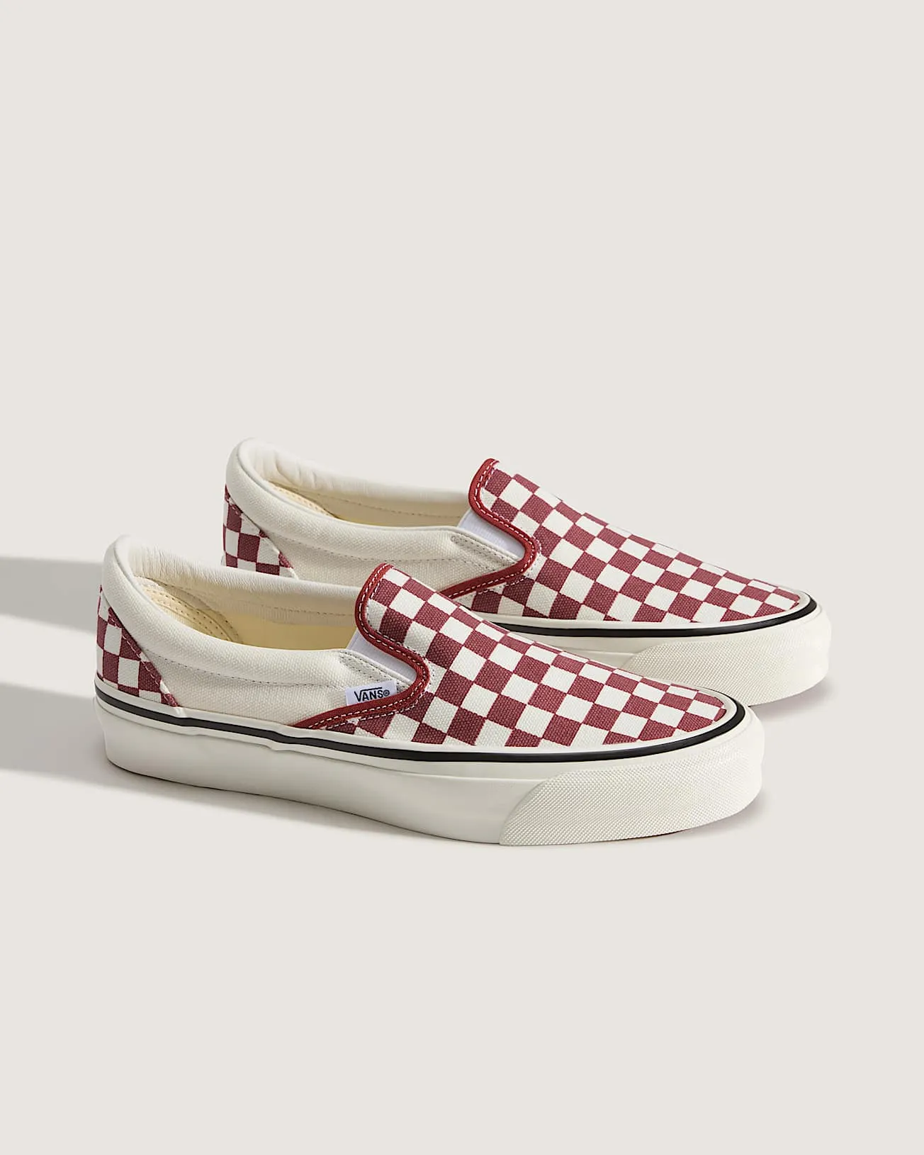 Vans LX Classic Slip-on 98 Checkerboard Poppy Ember Red sold by Eat Dust product image thumbnail 2