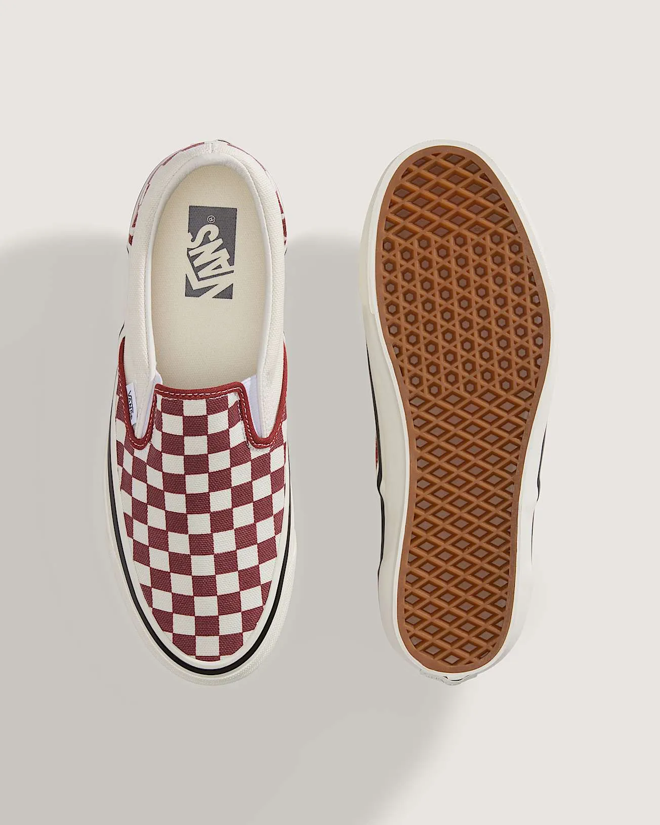 Vans LX Classic Slip-on 98 Checkerboard Poppy Ember Red sold by Eat Dust product image thumbnail 3