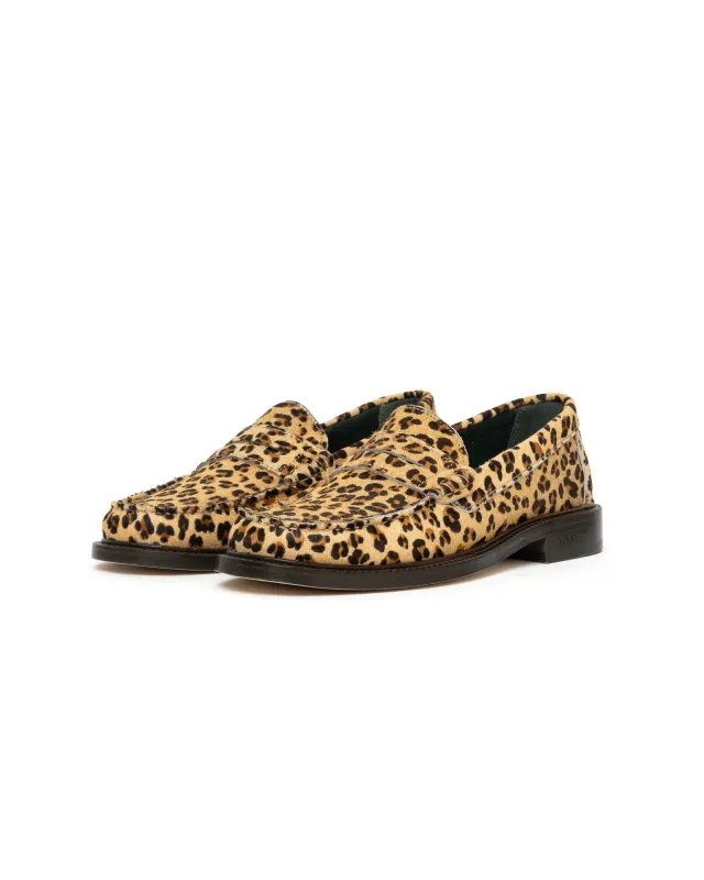 Vinny's Yardee Mocassin Loafer Pony Hair Leopard made by VINNY's