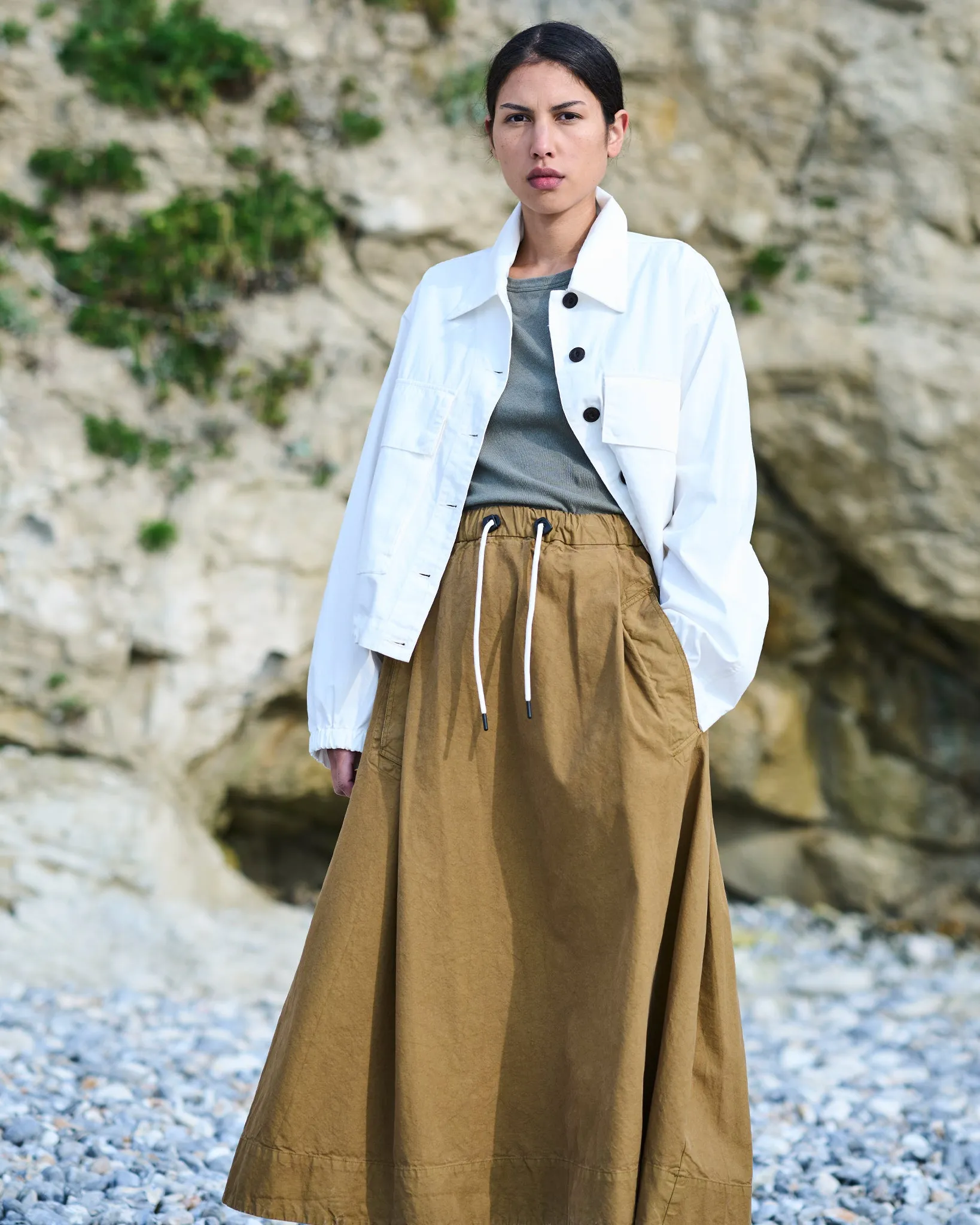 G.o.D Meadow Skirt Cotton Linen Tan sold by Eat Dust product image thumbnail 2