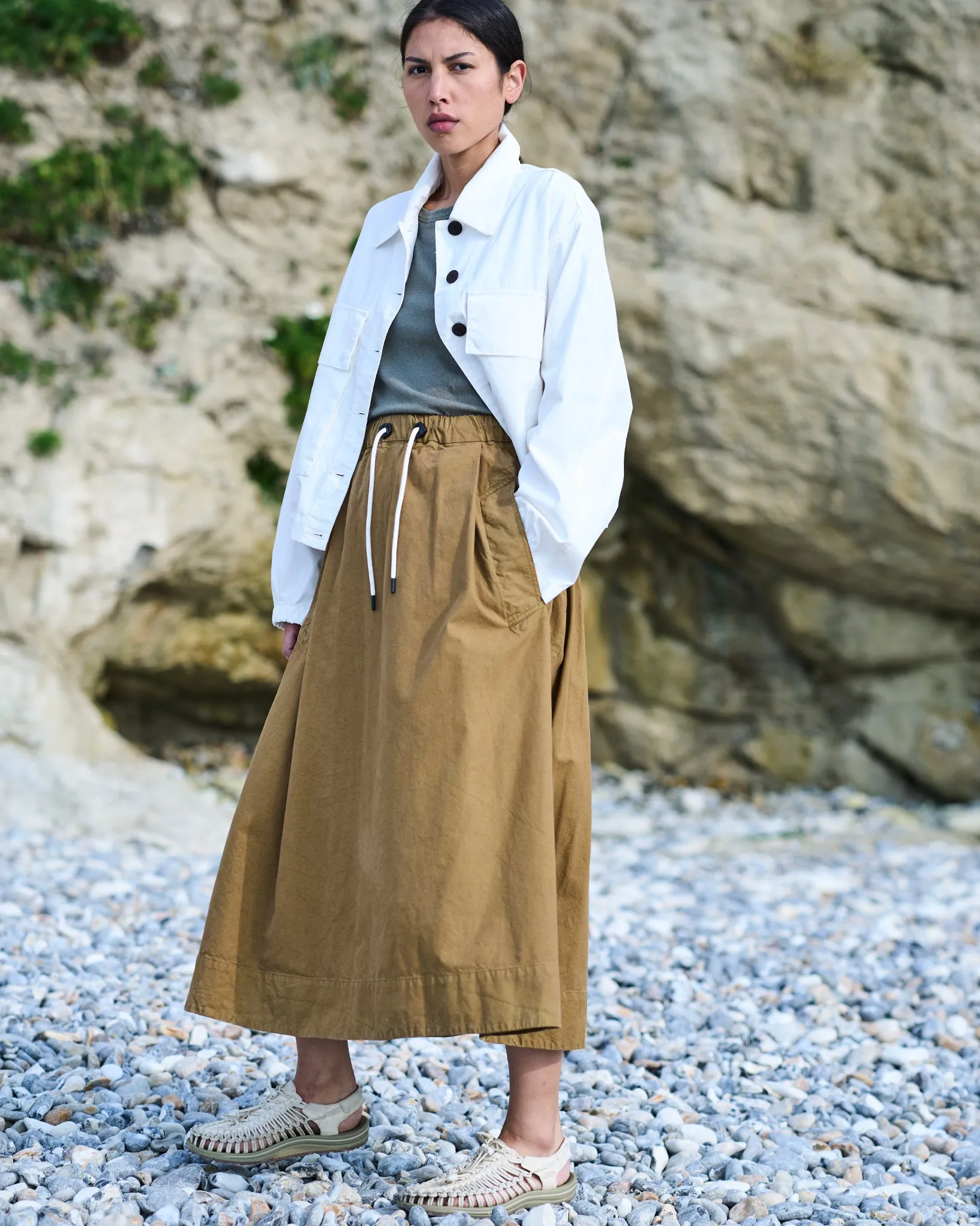 G.o.D Meadow Skirt Cotton Linen Tan sold by Eat Dust product image thumbnail 3