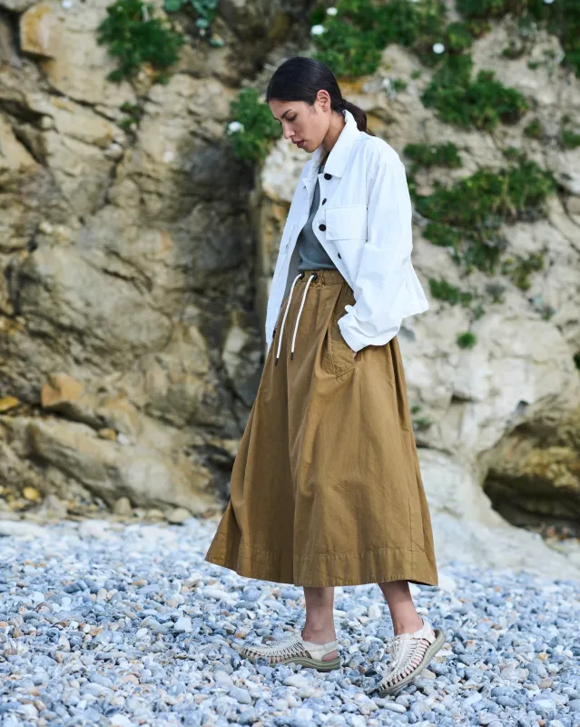 G.o.D Meadow Skirt Cotton Linen Tan made by Eat Dust