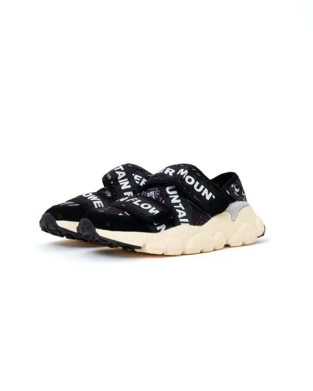 Flower Mountain New Camp Suede/Nylon Newspaper Black/White (Woman) made by Flower Mountain