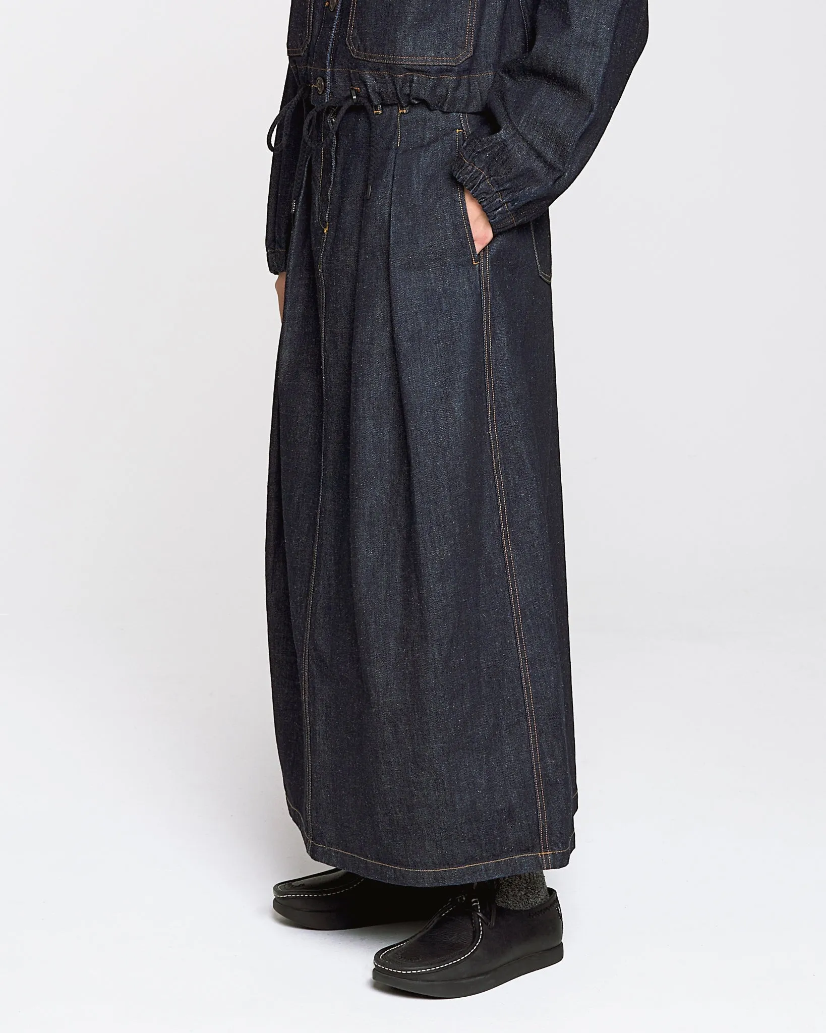 G.o.D Bulb Skirt Hemp Denim Indigo sold by Eat Dust product image thumbnail 3