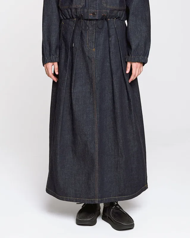 G.o.D Bulb Skirt Hemp Denim Indigo made by Eat Dust