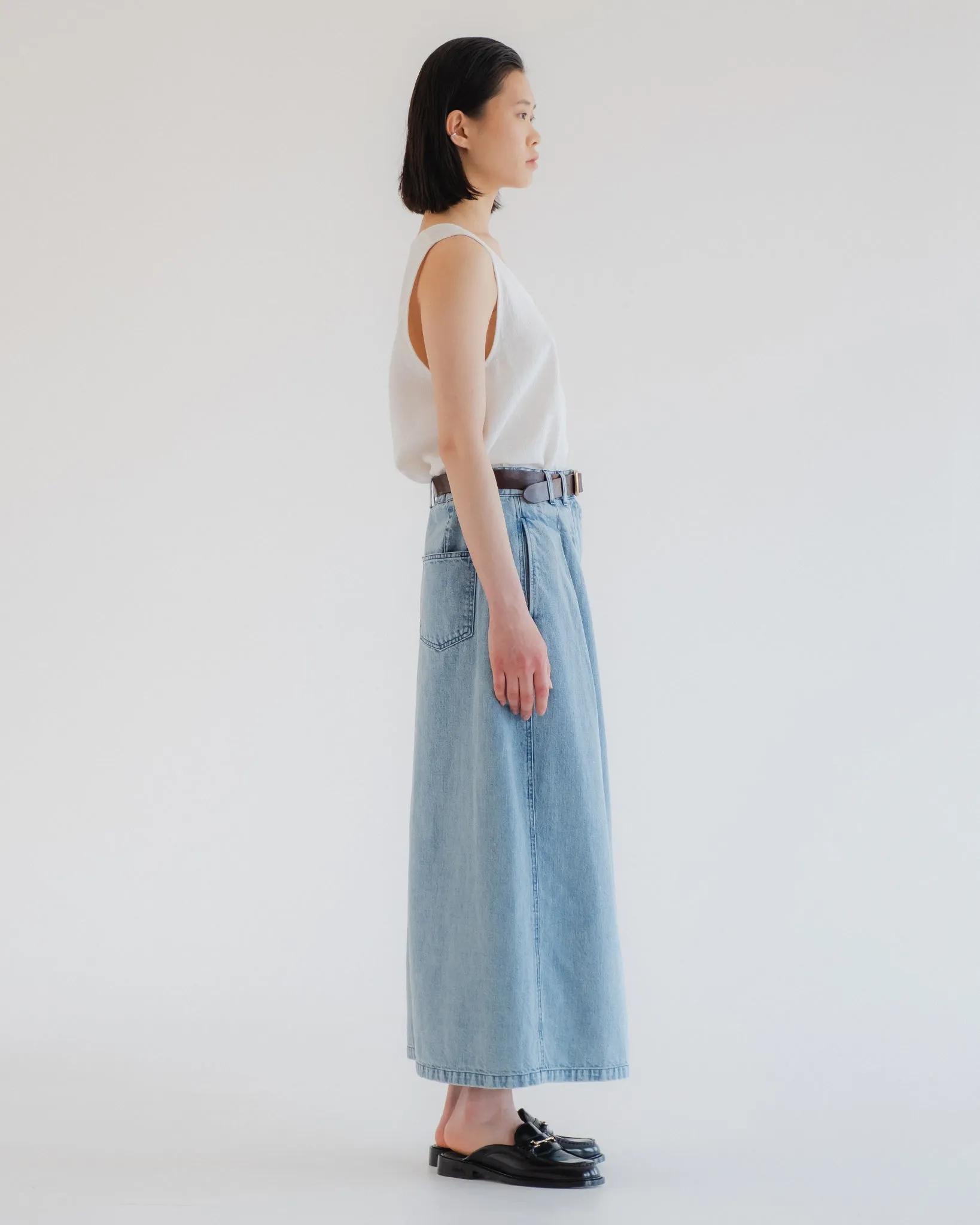G.o.D Bulb Skirt Salt Lake Denim Blue sold by Eat Dust product image thumbnail 4