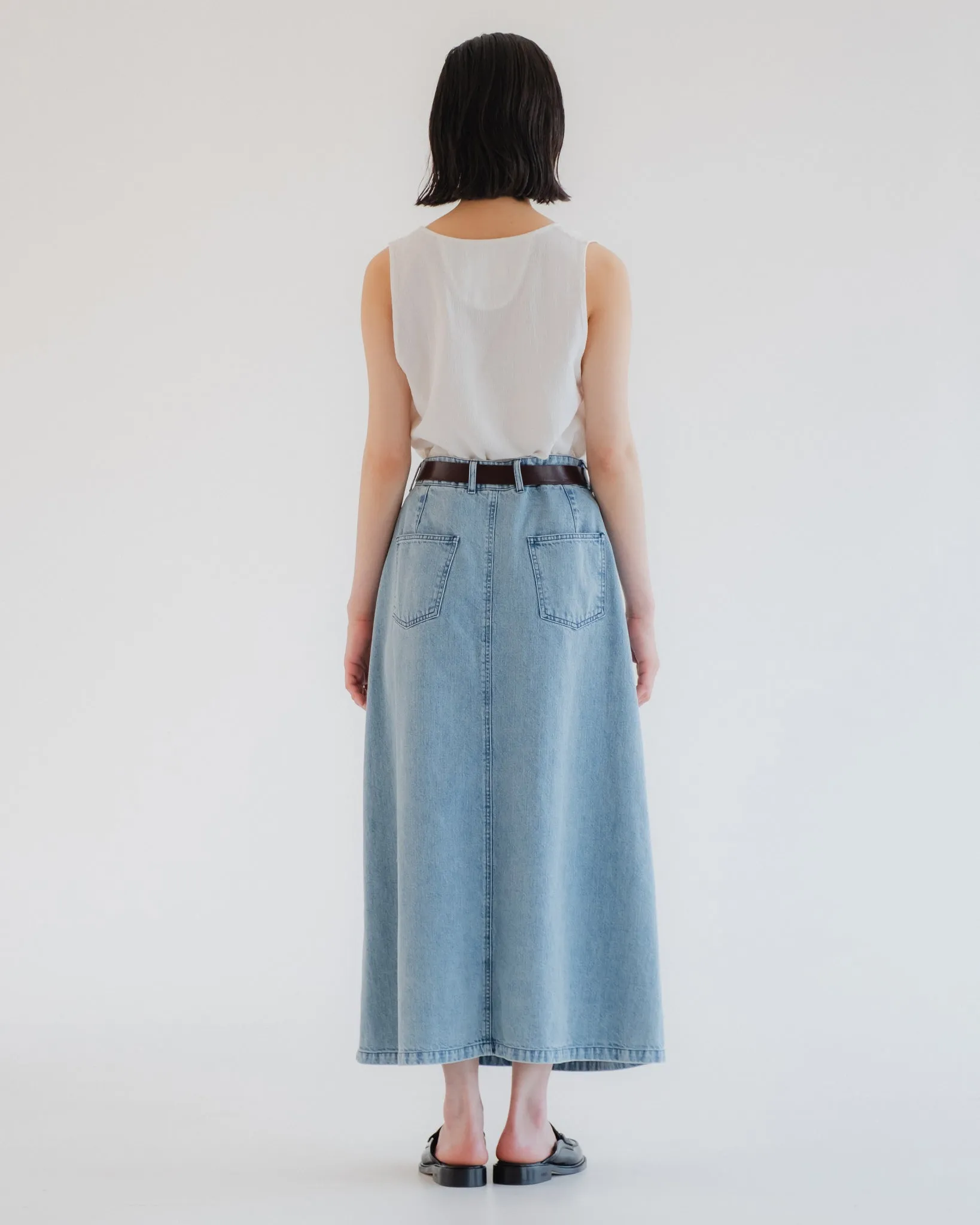 G.o.D Bulb Skirt Salt Lake Denim Blue sold by Eat Dust product image thumbnail 5