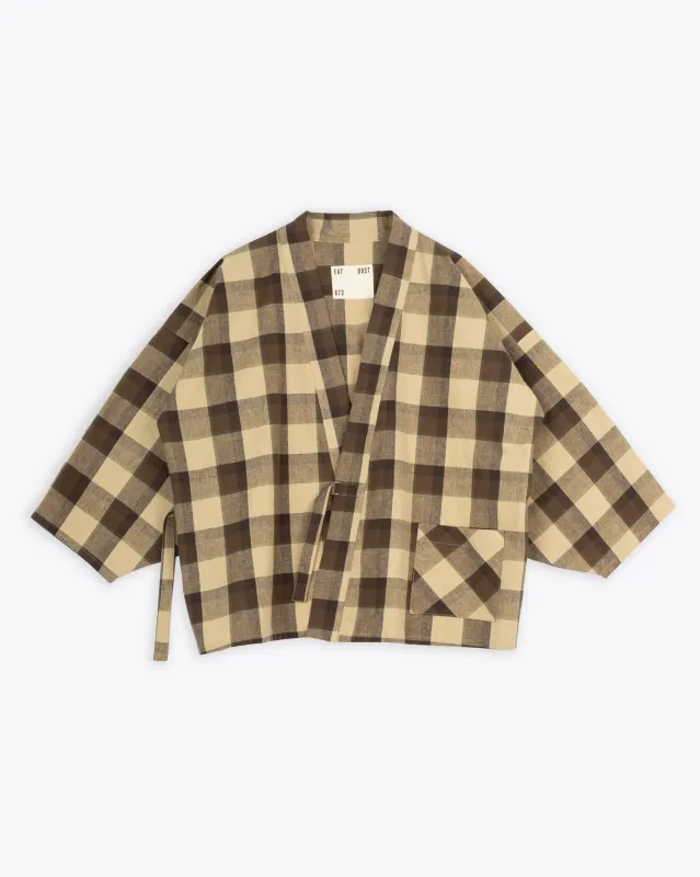 Pyjama Farmer Check Beige made by Eat Dust
