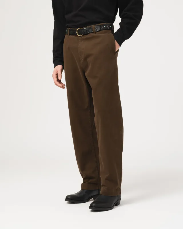 Frisco Chino Herringbone Twill Brown made by Eat Dust