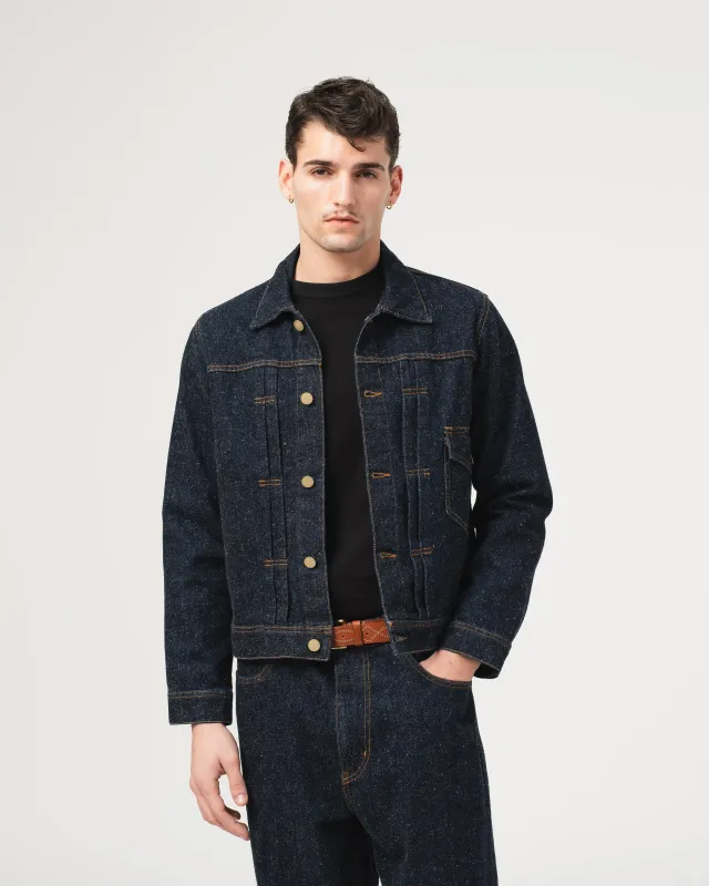 Type Dust 1 Jacket Neppy Denim Indigo made by Eat Dust
