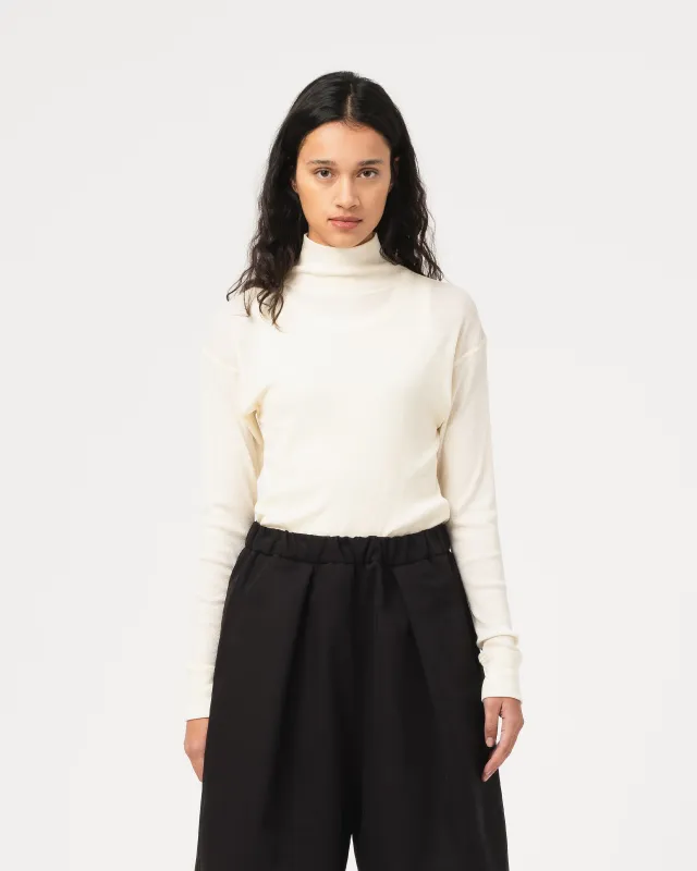 G.o.D Turtle Neck Rib Wool Off White made by Eat Dust