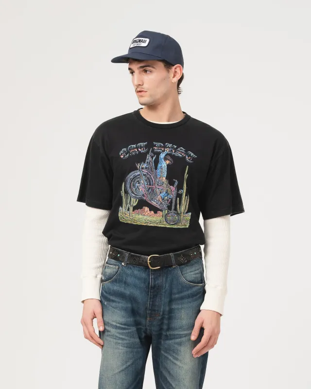 Rodeo T Basic Jersey Black made by Eat Dust