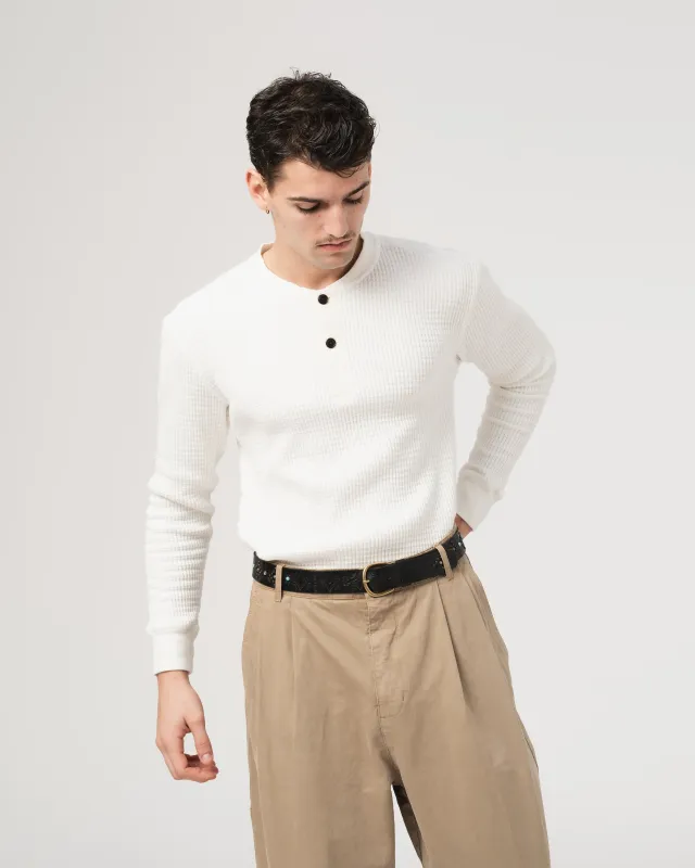 Henley Sweater Radical Jersey Milk made by Eat Dust