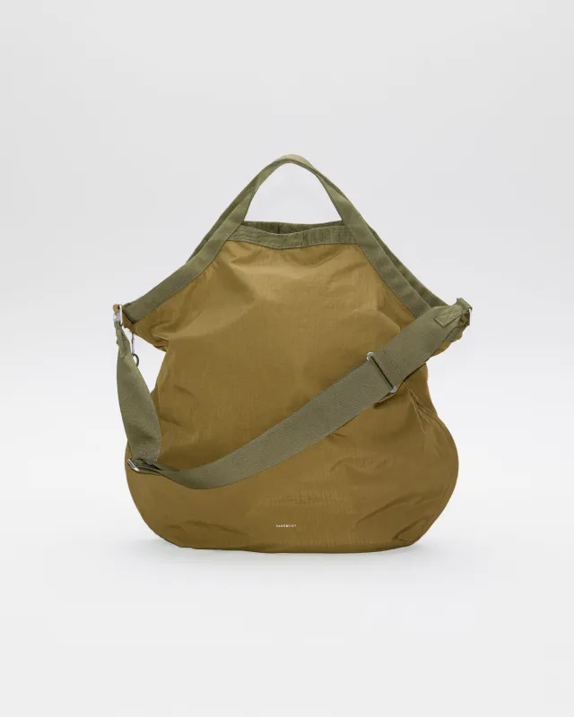 GRID Expandable Tote Bag Olive made by SANDQVIST