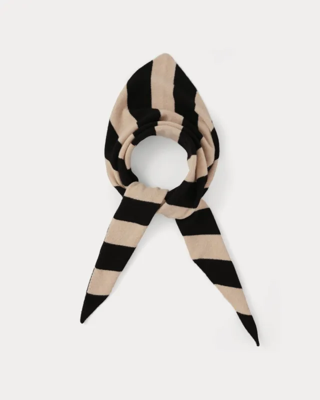 JG Large Stripe Triangle Black/Oatmeal made by Jo Gordon