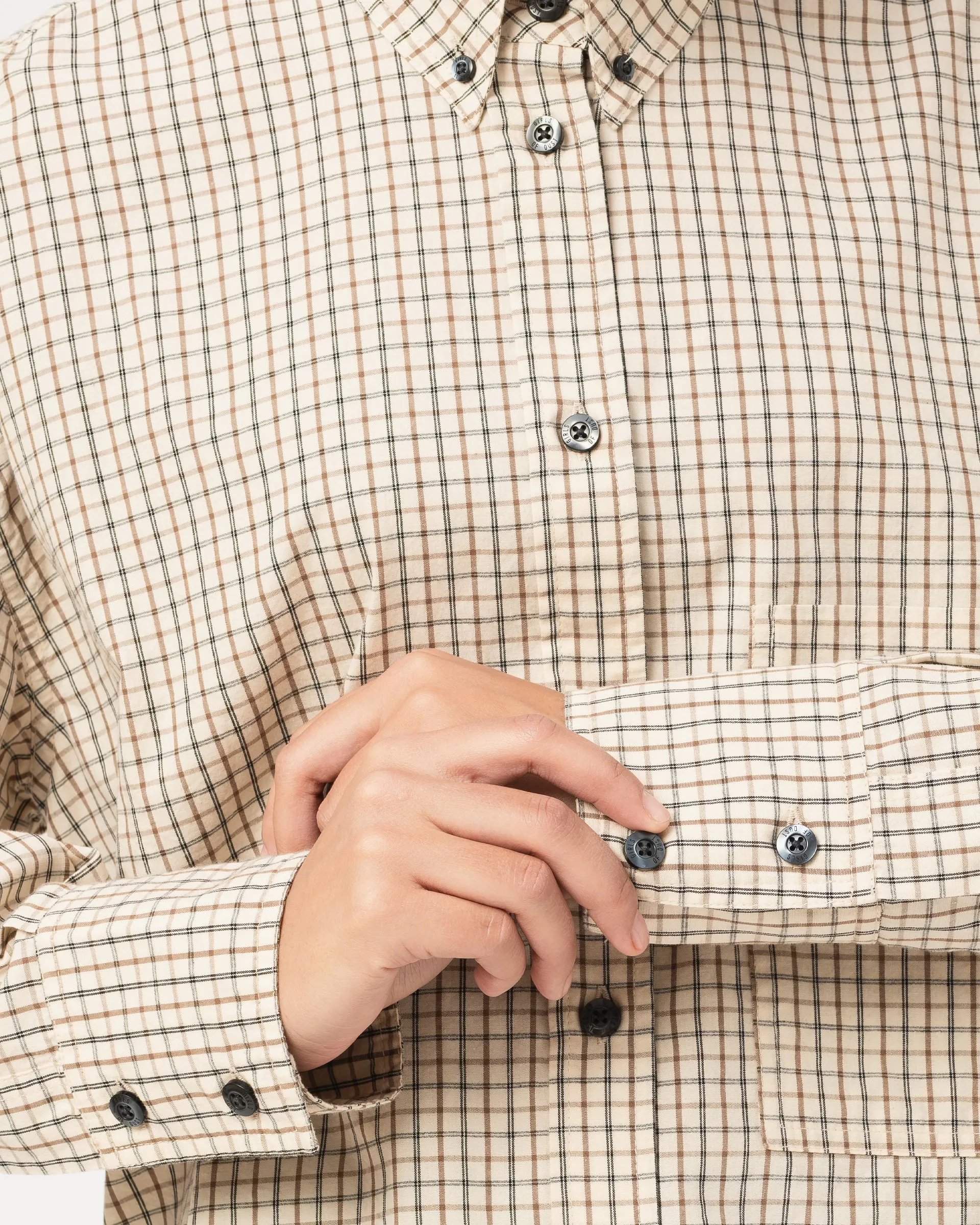G.o.D Cubic Shirt Cantucci Check Wheat sold by Eat Dust product image thumbnail 4