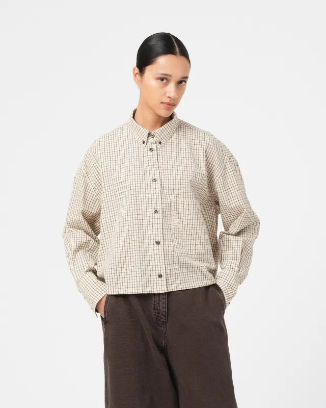 G.o.D Cubic Shirt Cantucci Check Wheat made by Eat Dust