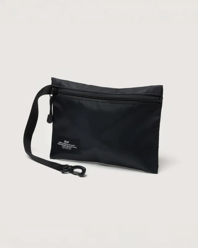 Zipper Pouch Nylon Twill Black made by BAGSINPROGRESS