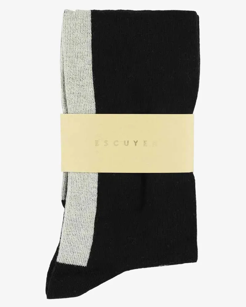 Escuyer Women's Knee High Socks Black / Ecru sold by Eat Dust product image thumbnail 2